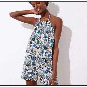LOFT Beach Halter Floral  Romper Size XSmall